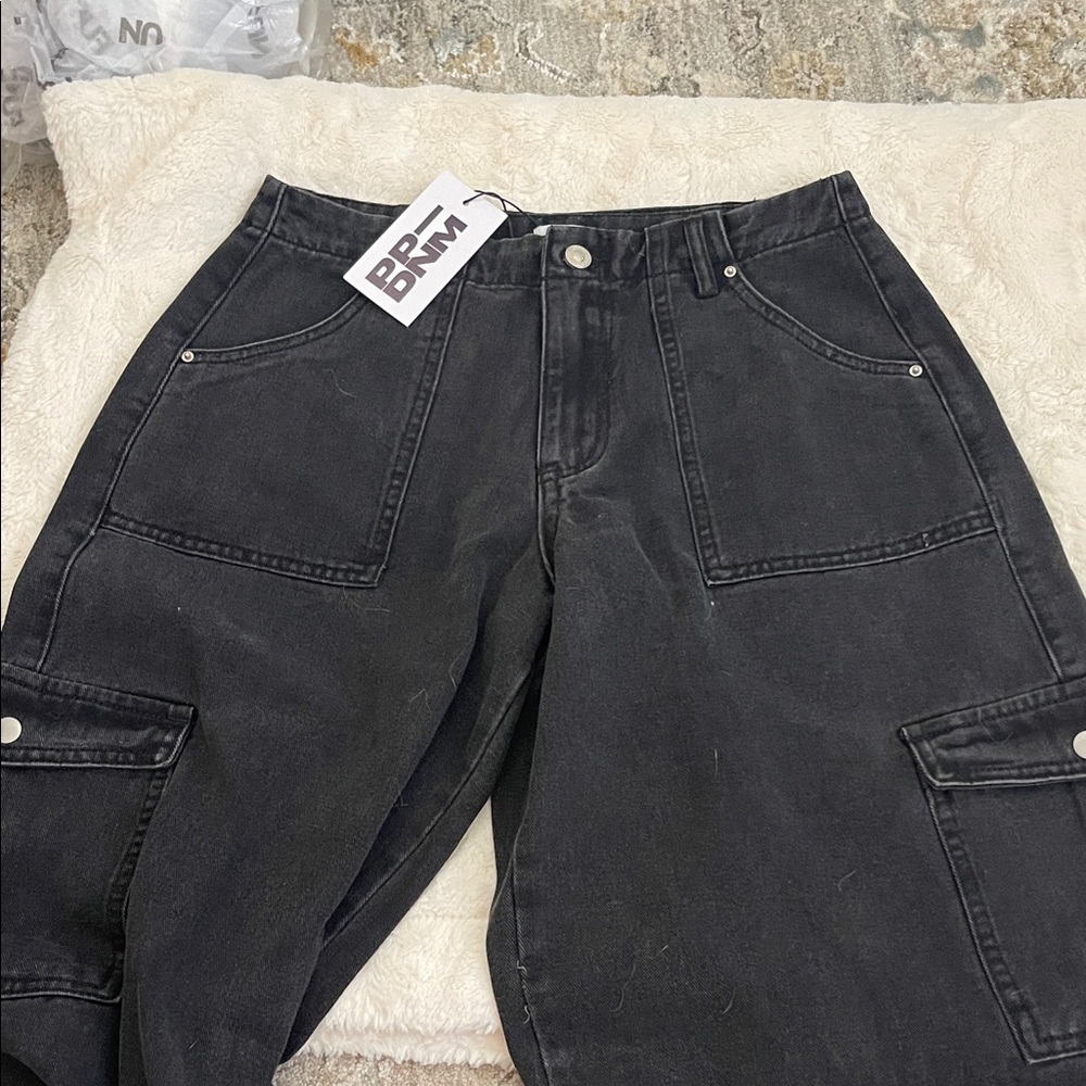 Princess Polly Charcoal Cargo Pants